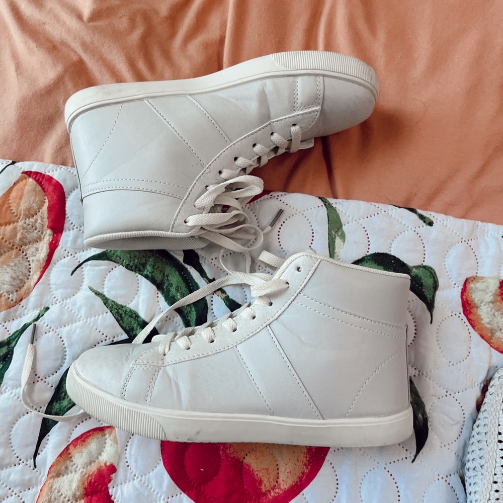 Bone high top sneakers